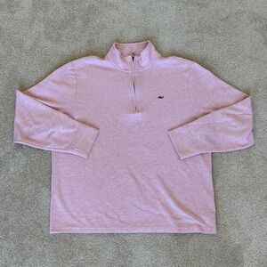 Large Pink Vineyard Vines Quarter Zip Sweater